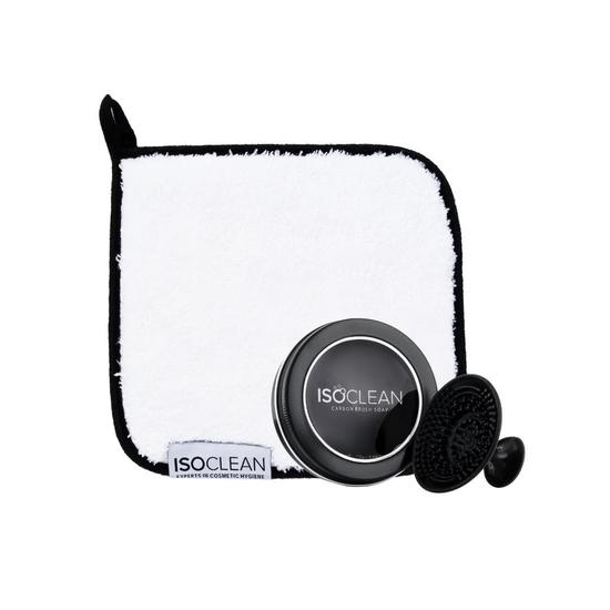 ISOCLEAN Carbon Makeup Brush Cleaning Soap & Large Micro Fibre Towel