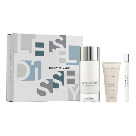 Issey Miyake Le Sel d'Issey Gift Set 100ml Eau De Toilette + 50ml Shower Gel + 10ml Eau De Toilette