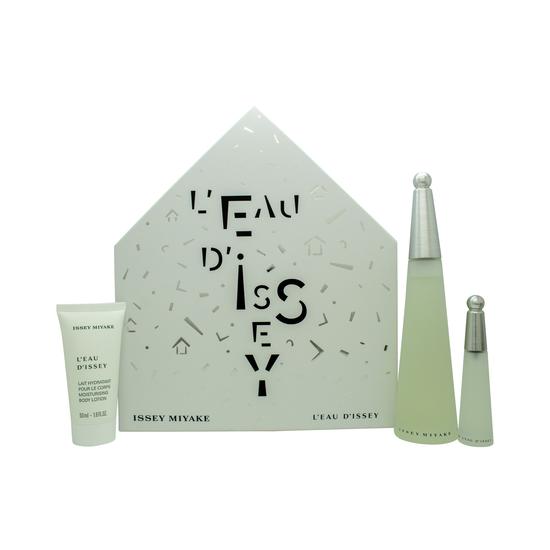 Issey Miyake L'Eau D'Issey Gift Set 100ml Eau De Toilette + 50ml Body Lotion + 10ml Purse Spray