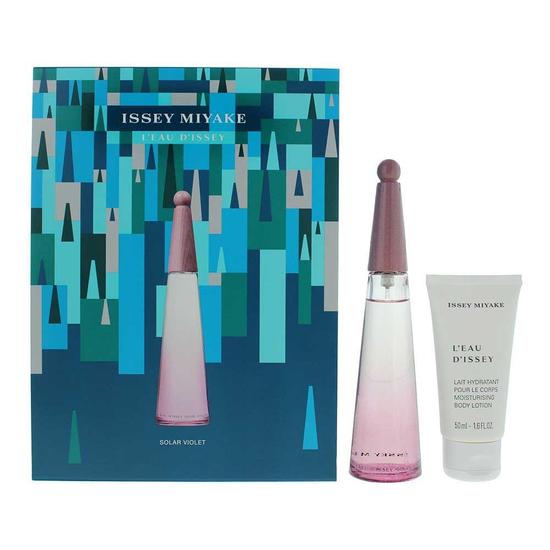 Issey Miyake L'Eau D'Issey Solar Violet Eau De Toilette Intense 50ml + Body Lotion 50ml Gift Set