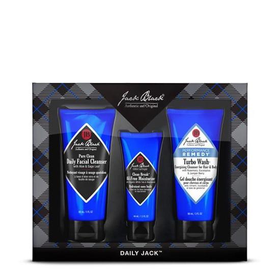 Jack Black Daily Jack Gift Set Pure Clean Daily Facial Cleanser, Clean Break Oil Free Moisturiser & Turbo Wash