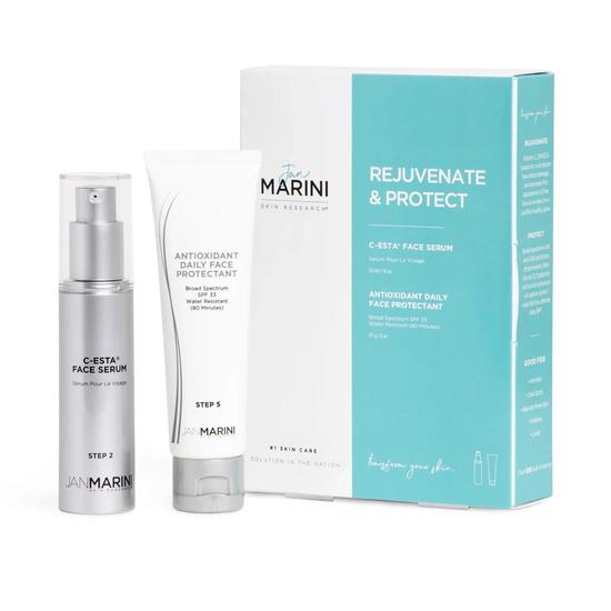 Jan Marini Rejuvenate & Protect Duo: C-Esta Serum & Antioxidant Daily Face Protectant SPF 33