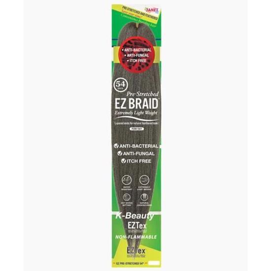 Janet Collection EZ Tex Perm Yaky Pre Stretched Braid 54 Inch / Burg
