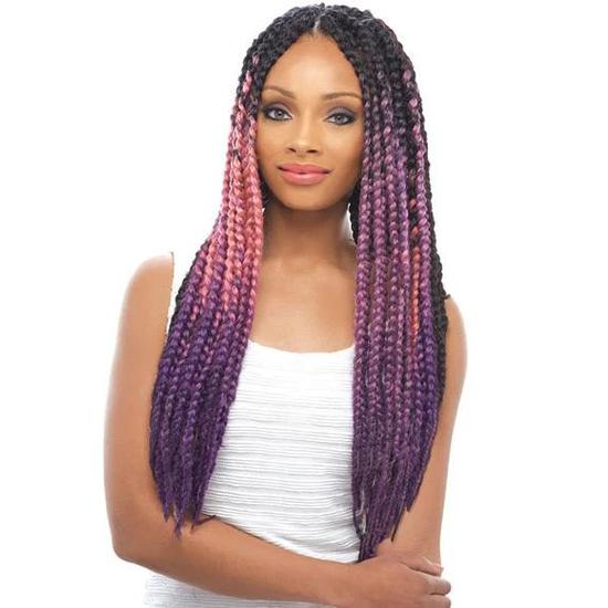 Janet Collection Janet Synthetic Pre Dyed Pastel Colour Jumbo Braid Kanekalon PT1B/GREEN/L.GREEN