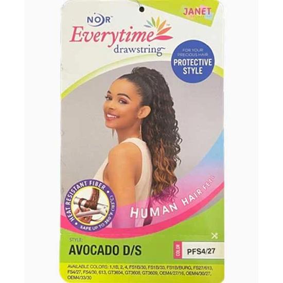 Janet Collection Noir Every Time Synthetic Avocado DS Ponytail