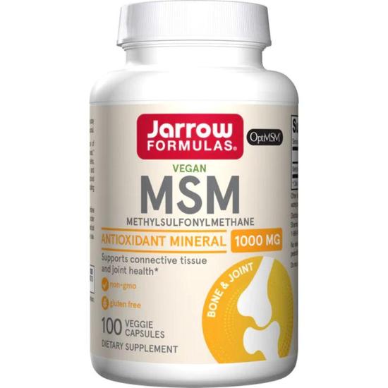 Jarrow Formulas MSM MethylSulfonylMethane Sulphur 1000mg Vegicaps 100 Vegicaps