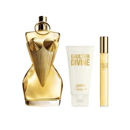 Jean Paul Gaultier Divine Women's Perfume Gift Set 100ml Eau De Parfum + 75ml Body Lotion + 10ml Eau De Parfum