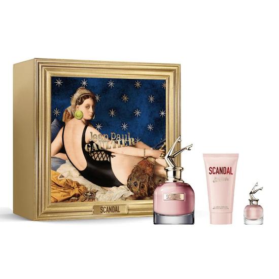 Jean Paul Gaultier Scandal Eau De Parfum Women's Perfume Gift Set 50ml With Body Lotion & 6ml Eau De Parfum