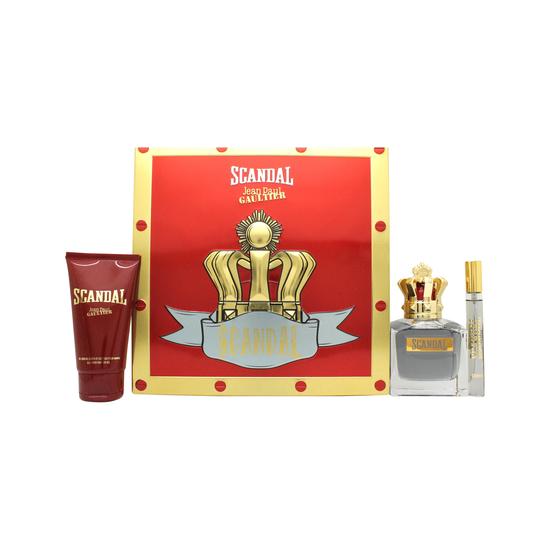 Jean Paul Gaultier Scandal Pour Homme Gift Set 100ml Eau De Toilette + 10ml Eau De Toilette + 75ml Shower Gel