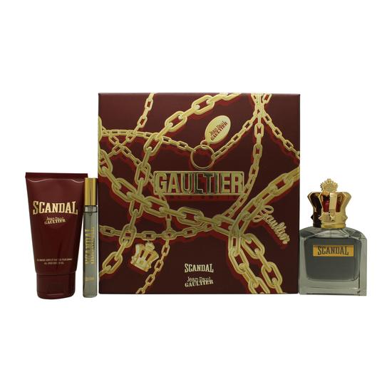 Jean Paul Gaultier Scandal Pour Homme Le Parfum Gift Set 100ml Eau De Parfum + 10ml Eau De Parfum + 75ml Shower Gel