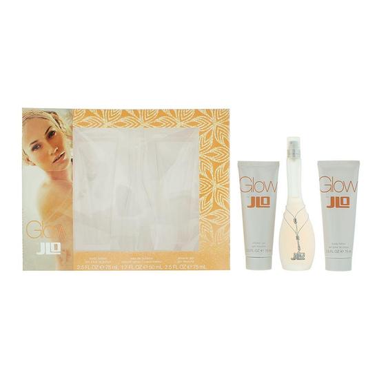 Jennifer Lopez Glow Eau De Toilette 50ml, Body Lotion 75ml & Shower Gel 75ml Set 75ml