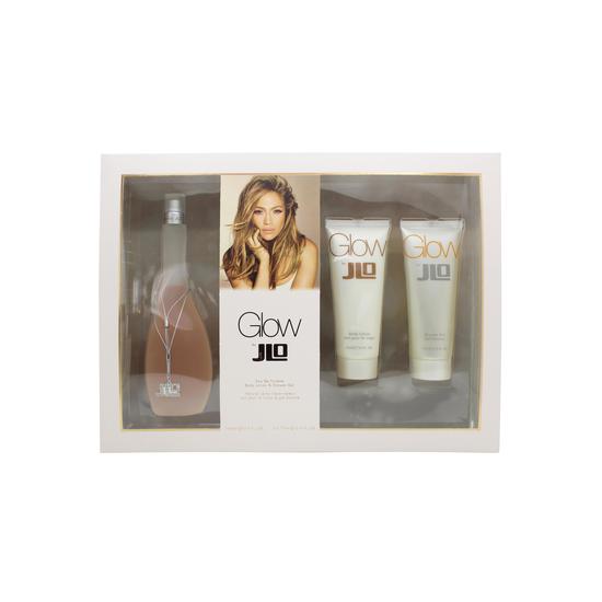Jennifer Lopez Glow Gift Set 100ml Eau De Toilette + 75ml Body Lotion + 75ml Shower Gel