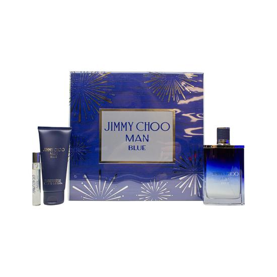 Jimmy Choo Man Blue Gift Set 100ml Eau De Toilette + 100ml Shower Gel + 7.5ml Eau De Toilette