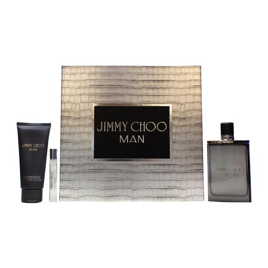 Jimmy Choo Man Gift Set 100ml Eau De Toilette + 100ml Shower Gel + 7.5ml Eau De Toilette