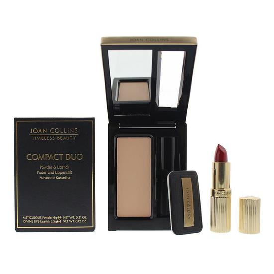 Joan Collins Compact Duo Powder 6g Alexis Lipstick 3.5g 6 g