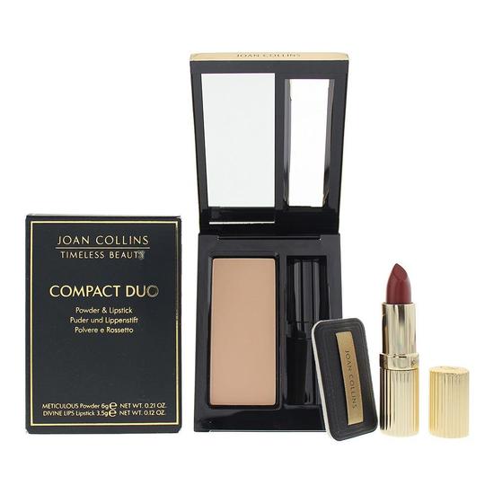 Joan Collins Compact Duo Powder 6g Sabina Lipstick 3.5g 6 g