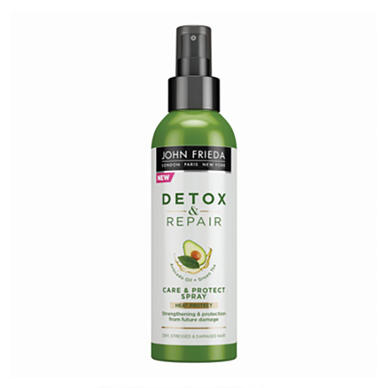 John Frieda Detox & Repair Care & Heat Protect Spray For Dry Stressed & Damaged Hair 200ml