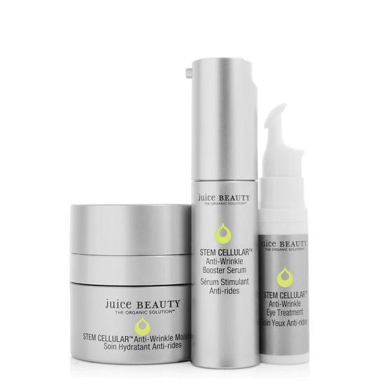 Juice Beauty STEM CELLULAR Anti-Wrinkle Solutions 15ml Booster Serum, 15ml Moisturiser & 7.5ml Eye Treatment