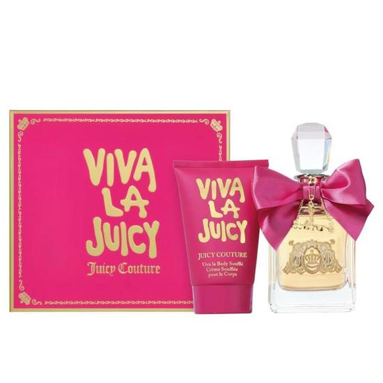 Juicy Couture Eau De Parfum Women's Perfume Gift Set Spray With 125ml Body Souffle