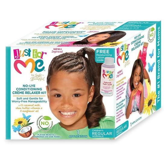 Just For Me No-lye Conditioning Creme Relaxer Kit Regular
