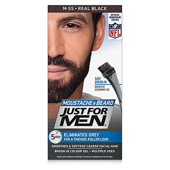 Just For Men Moustache & Beard Brush-In Colour Gel Black
