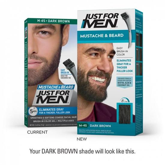 Just For Men Moustache & Beard Colour Dark Brown Black