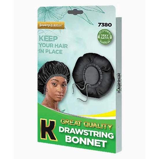 Kashmir Beauty Ambition Great Quality Drawstring Bonnet 7380 Black