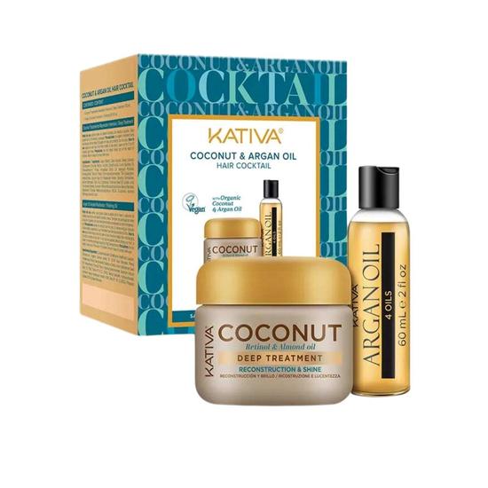 Kativa Coconut & Argan Oil Hair Cocktail Set