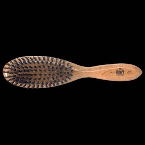 Kent Brushes Oval Cherry Wood Black Bristle Brush
