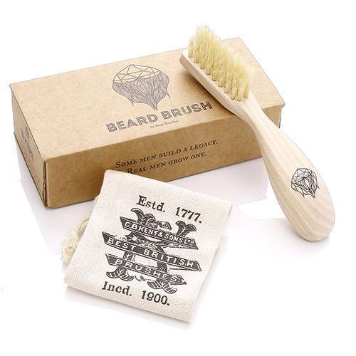 Kent Brushes Wooden Left Handed Beard Brush