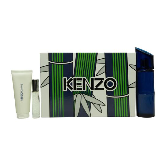 Kenzo Homme Eau De Toilette Intense Gift Set 110ml Eau De Toilette + 10ml Eau De Toilette + 75ml Shower Gel