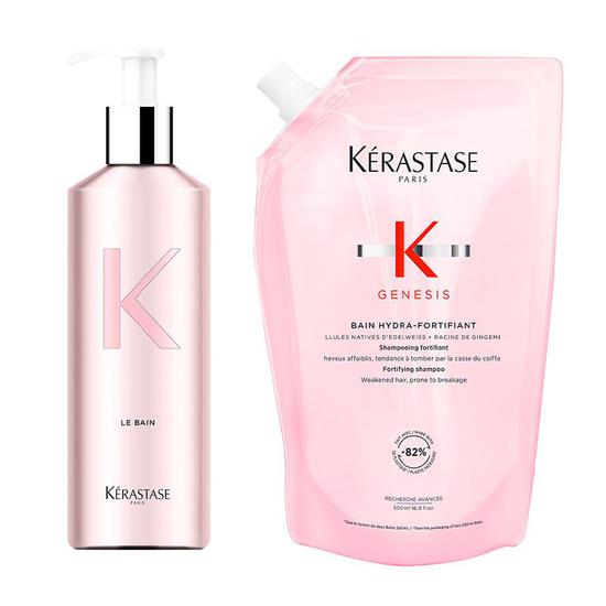 Kérastase Genesis Bain Hydra-Fortifiant Refill Pouch & Refillable Bottle