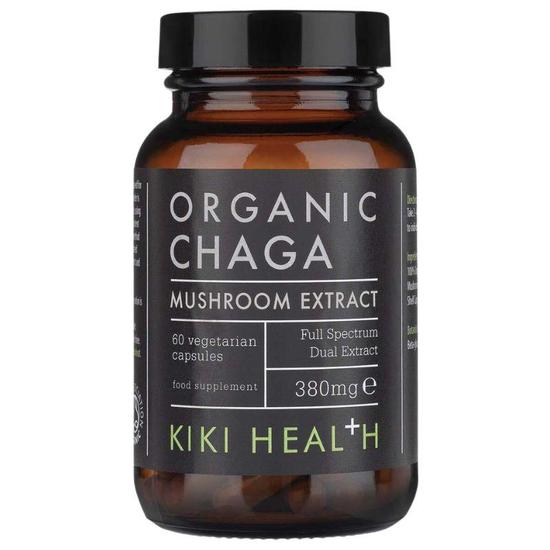 KIKI Health Organic Chaga Mushroom Extract Vegicaps 60 Vegicaps