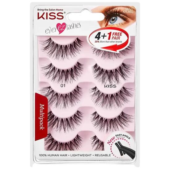 Kiss False Eyelashes Multipack 01 Kiss 5 Pairs