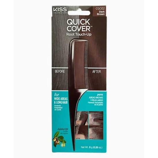 Kiss New York Quick Cover Grey Hair Touch Up Comb Dark Brown