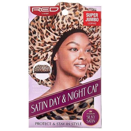 Kiss Satin Day & Night Cap Leopard Print