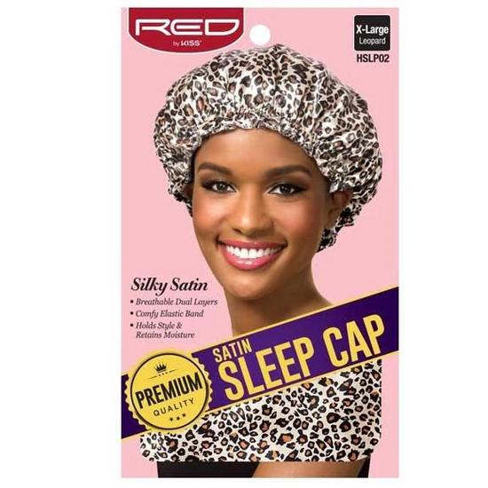 Kiss Satin Sleep Cap Leopard HSLP02