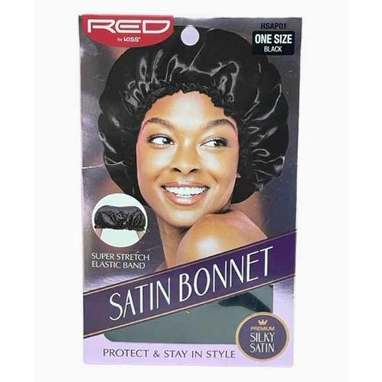 Kiss Silky Satin Bonnet Black