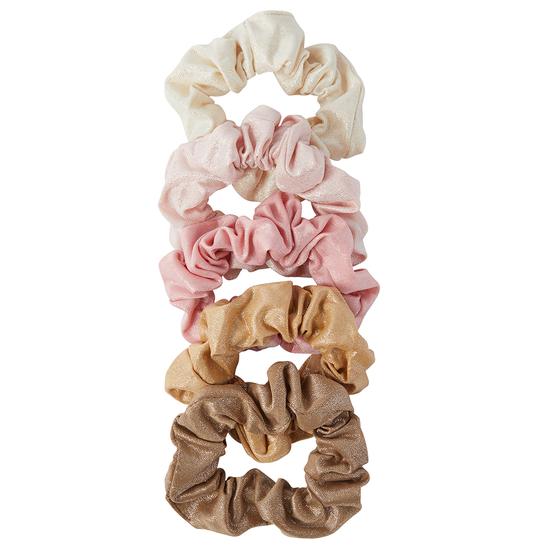 Kitsch Metallic Scrunchies Blush/Mauve