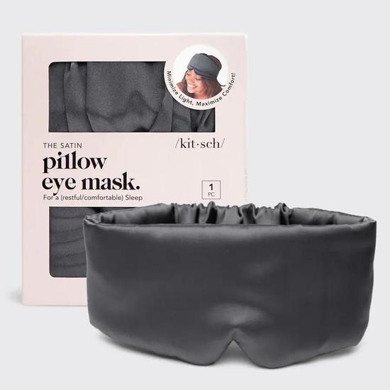 Kitsch Pillow Eye Mask Charcoal