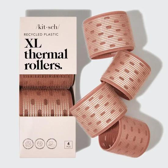 Kitsch XL Terracotta Thermal Rollers 4pc Set Recycled Plastic