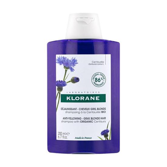 Klorane Centaury Cornflower Shampoo For Grey/White Hair 200ml