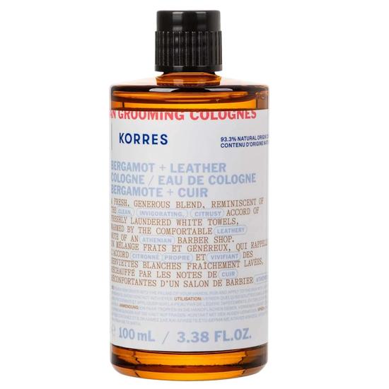 Korres Athenian Grooming Bergamot + Leather Eau De Cologne