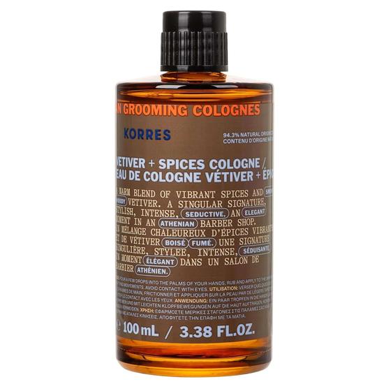 Korres Athenian Grooming Vetiver + Spices Eau De Cologne