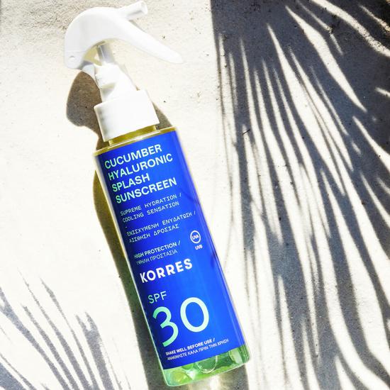 Korres Cucumber Hyaluronic SPF30 Splash Sunscreen 150ml