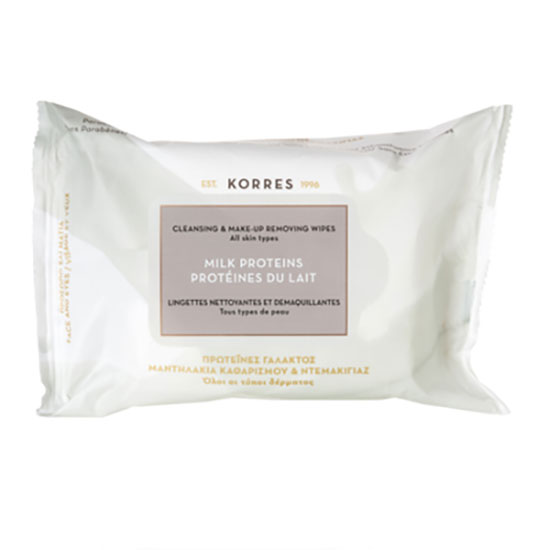 Korres Natural Milk Proteins Cleansing Wipes 25 Wipes