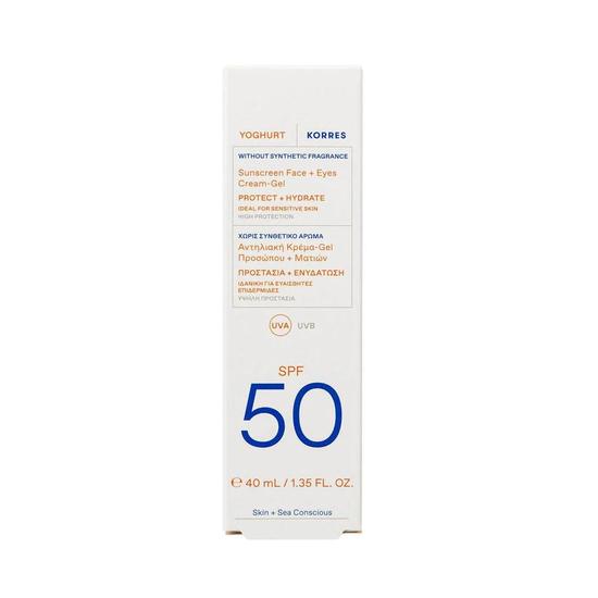 Korres Yoghurt Unscented Face + Eyes Gel-Cream SPF 50