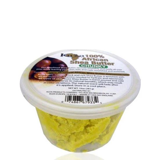 Kuza Hundred Percent African Shea Butter Chunky 283g / White