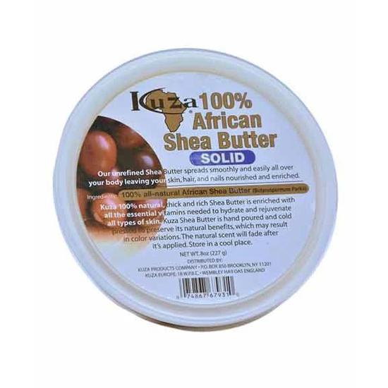 Kuza Hundred Percent African White Shea Butter Solid 227g