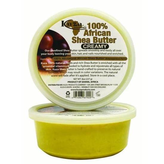 Kuza Naturals 100 African Shea Butter Yellow Creamy 8oz